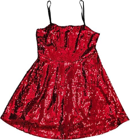 Allegra K Women's Glitter Sequin Dress Sexy Spaghetti Strap Sleeveless Mini Party Dress Clubwear in Saudi Arabia