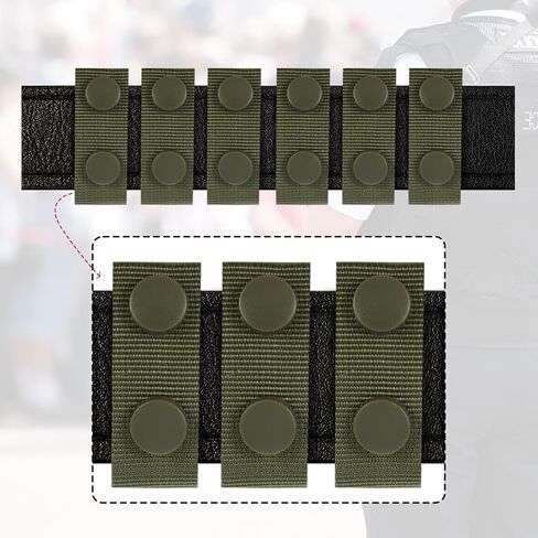 6 Pcs Duty Belt Keepers Police Security Tactical Belt Keeper with Double Snaps, Stays Holders Military Equipment Accessories Fixing Security Police Belt Law Enforcement Accessories Duty Belt Holder in Saudi Arabia