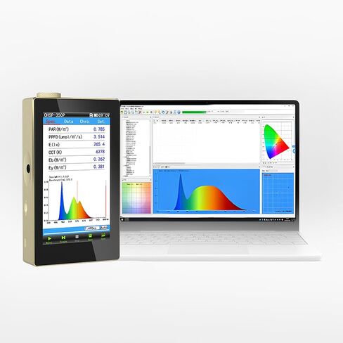 Spectrometer PPFD Meter PAR Quantum Meter with Wireless Remote Measurement-LED Grow Lights Full Spectrum for Precision Color Control & Interpretation-Ideal for Home, Engineering Lab & Industrial Use in Saudi Arabia