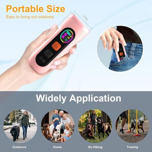 Dog Bark Deterrent Devices, Anti Barking Device for Dogs Barking Silencer Dog Whistle Up to 50ft Stops Bad Behavior Dog Training Tool, 3 Modes & LED Light Ultrasonic Dog Trainer Indoor Outdoor in Saudi Arabia