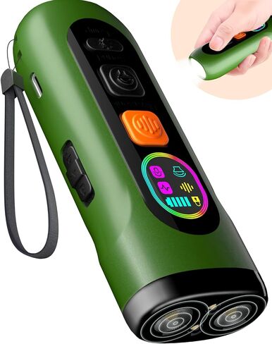 Dog Bark Deterrent Devices, Anti Barking Device for Dogs Barking Silencer Dog Whistle Up to 50ft Stops Bad Behavior Dog Training Tool, 3 Modes & LED Light Ultrasonic Dog Trainer Indoor Outdoor in Saudi Arabia