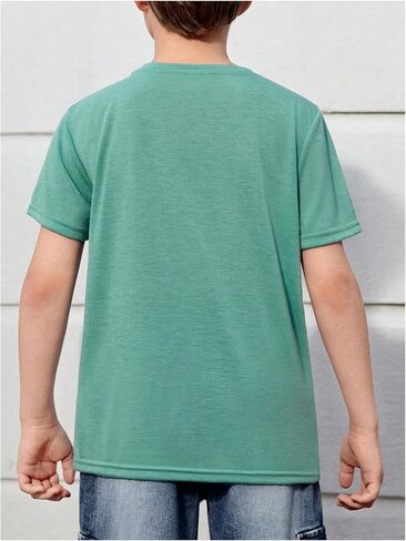 Boy's Tropical Graphic Casual Summer Tee Shirt Crew Neck Short Sleeve Simple T Shirts in Saudi Arabia