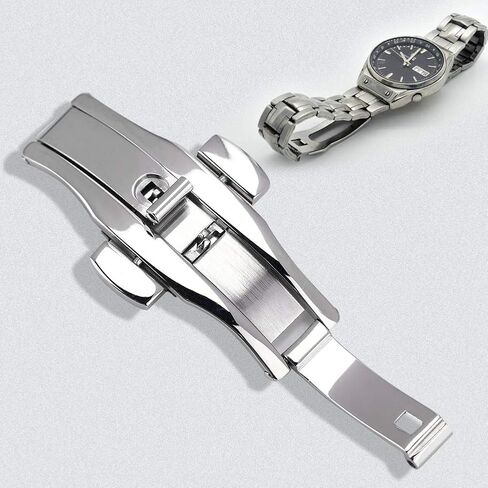 Fashional Metal Butterfly-Shape Deployment Buckle - Automatic Double Click Clasp Strap for Watch Band(01) in Saudi Arabia