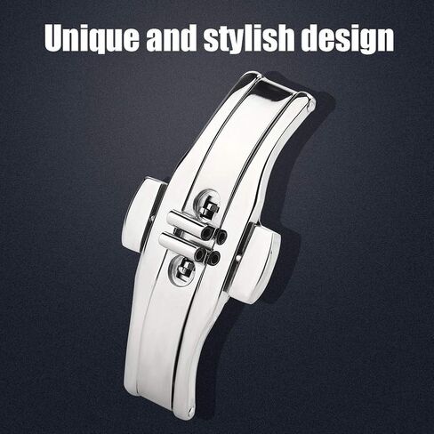 Fashional Metal Butterfly-Shape Deployment Buckle - Automatic Double Click Clasp Strap for Watch Band(01) in Saudi Arabia