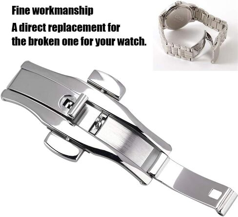 Fashional Metal Butterfly-Shape Deployment Buckle - Automatic Double Click Clasp Strap for Watch Band(01) in Saudi Arabia