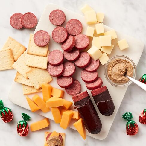 Hickory Farms Farmhouse Sausage & Cheese Medium Gift Box | Gourmet Food Gift Basket, Perfect For Family, Birthday, Sympathy, Congratulations Gifts, Retirement, Thinking of You, Business Gifts in Saudi Arabia