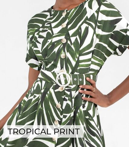 2025 Womens Midi Dress A Line Front Button Adjustable Belt Round Neck Roll Short Sleeve Work Office in Saudi Arabia