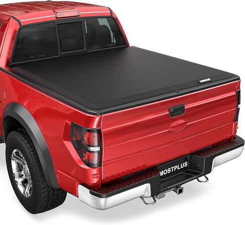 MOSTPLUS Fiberglass Tri Fold Hard Truck Bed Tonneau Cover Compatible with 1982-2011 Ford Ranger Long Bed On Top (6 FT Feed Bed) 4 Fold Aluminum Bed in Saudi Arabia