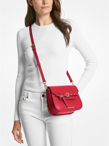 Michael Kors Emilia Small Logo Crossbody Bag (Bright Red) in Saudi Arabia