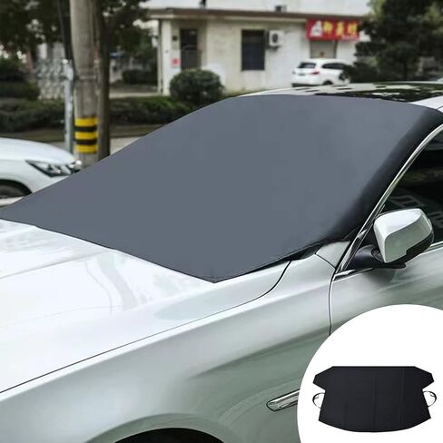 1 Pcs Black Windshield Cover for Ice Snow, Car Windshield Cover 75 Inches X42.25 Inches for Most Car, Suvs Car Snow Cover in Saudi Arabia