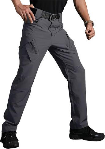 Men's Quick Dry Tactical Pants Water Resistant Cargo Pants Stretch Lightweight Outdoor Work Hiking Pants in Saudi Arabia