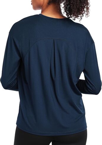 Long Sleeve Workout Tops for Women Athletic Crewneck Hiking Shirt Loose Fit Casual Tops in Saudi Arabia