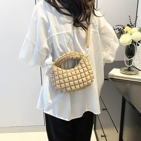 Small Quilted Bubble Bag Lightweight Puffer Handbag Soft Down Cotton Padded Shoulder Crossbody Bag in Kuwait
