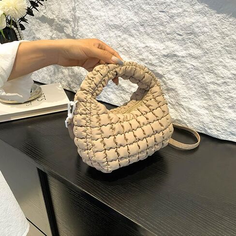 Small Quilted Bubble Bag Lightweight Puffer Handbag Soft Down Cotton Padded Shoulder Crossbody Bag in Kuwait
