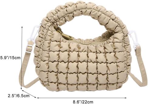 Small Quilted Bubble Bag Lightweight Puffer Handbag Soft Down Cotton Padded Shoulder Crossbody Bag in Kuwait