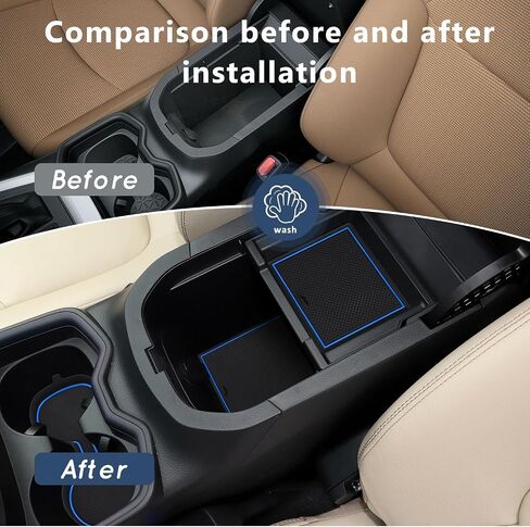 Auovo حامل أكواب ثلاثي الأبعاد بطانات إدراج متوافقة مع ملحقات Toyota RAV4 2025 2024 2023 2022 2021 2020 2019 سجادات مضادة للغبار مخصصة لوحدة التحكم المركزية وجيب للباب مجموعة 13 قطعة (زخرفة زرقاء) in Kuwait