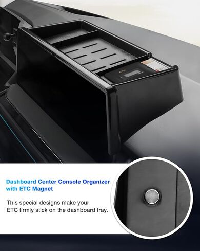 صينية لوحة أجهزة القياس FIILINES لسيارة Honda Accord 2023-2024 (تناسب شاشة اللمس مقاس 12.3 بوصة)، منظم وحدة التحكم المركزية للوحة أجهزة القياس الداخلية، منظم لوحة أجهزة القياس باللون الأسود in Kuwait