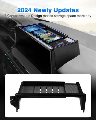 صينية لوحة أجهزة القياس FIILINES لسيارة Honda Accord 2023-2024 (تناسب شاشة اللمس مقاس 12.3 بوصة)، منظم وحدة التحكم المركزية للوحة أجهزة القياس الداخلية، منظم لوحة أجهزة القياس باللون الأسود in Kuwait