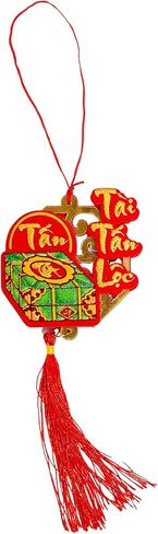 5 قطع من زخارف السنة الفيتنامية الجديدة على شكل عقدة من الحلي المعلقة الحمراء - ديكورات TET 2025 - ديكورات المنزل/المكتب للعام القمري الجديد - Do Trang Tri TET - TET تحيات ورغبات هادفة in Kuwait