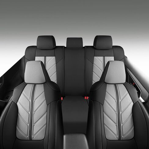 LINGVIDO Full Set Car Seat Covers Custom fit Toyota RAV 4 Hybrid LE XLE Limited 2019 2020 2021 2022 2023 2024 Waterproof Faux Leather Automotive Seat Cover in Saudi Arabia