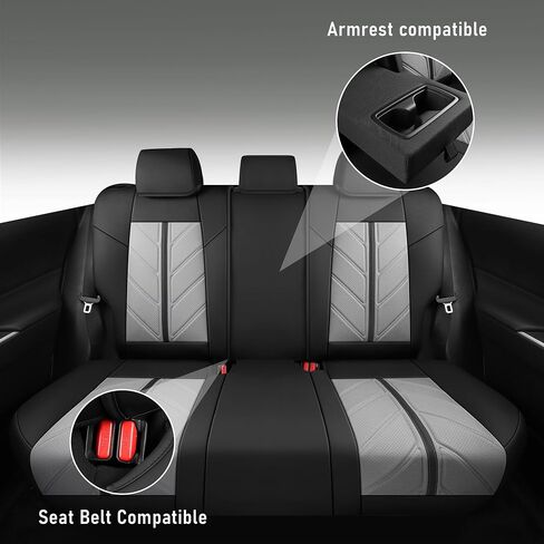 LINGVIDO Full Set Car Seat Covers Custom fit Toyota RAV 4 Hybrid LE XLE Limited 2019 2020 2021 2022 2023 2024 Waterproof Faux Leather Automotive Seat Cover in Saudi Arabia
