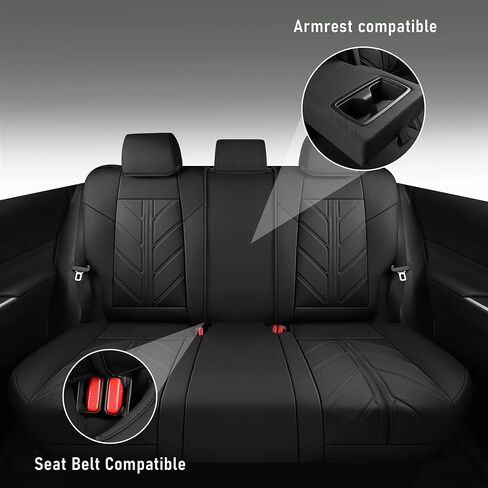 LINGVIDO Full Set Car Seat Covers Custom fit Toyota RAV 4 Hybrid LE XLE Limited 2019 2020 2021 2022 2023 2024 Waterproof Faux Leather Automotive Seat Cover in Saudi Arabia