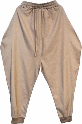 perdontoo Mens Casual Harem Pants Loose Elastic Waist Drawstring Hippie Aladdin Drop Crotch Trousers (36, Green) in Saudi Arabia