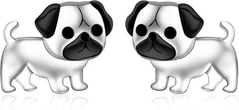 Cute Puppy Dog Stud Earrings for Womens 925 Sterling Silver Pug dog/Dachshund/Chihuahua Dog Earring Jewelry Gifts for Women Hypoallergenic in Kuwait