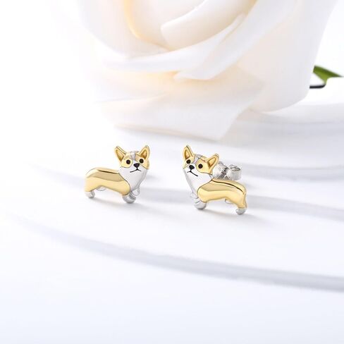 Cute Puppy Dog Stud Earrings for Womens 925 Sterling Silver Pug dog/Dachshund/Chihuahua Dog Earring Jewelry Gifts for Women Hypoallergenic in Kuwait