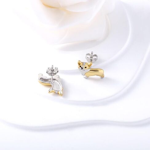 Cute Puppy Dog Stud Earrings for Womens 925 Sterling Silver Pug dog/Dachshund/Chihuahua Dog Earring Jewelry Gifts for Women Hypoallergenic in Kuwait