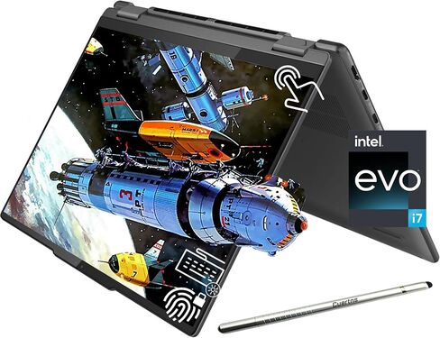لاب توب لينوفو يوجا 7i مقاس 16 بوصة بشاشة لمس 2 في 1، منصة Intel Evo الثالثة عشرة 10-Core i7-1355U، ذاكرة الوصول العشوائي LPDDR5 سعة 16 جيجابايت، SSD 1 تيرابايت، رسومات Intel Iris Xe، لوحة مفاتيح بإضاءة خلفية، FP، كاميرا ويب IR 1080p، Win11 PRO in Saudi Arabia