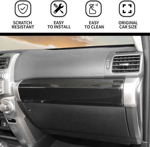 غطاء لوحة ركاب Hoolcar Co-Pilot للركاب الداخلي متوافق مع Toyota 4runner 2010-2023، أسود in Kuwait