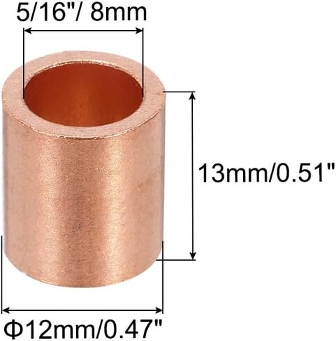 PATIKIL 3/8"/ 6mm Wire Rope Stop Sleeve, 6 Pack Copper Crimping Loop Sleeve End for Wire Rope Cable Ferrule, Gold Tone in Saudi Arabia