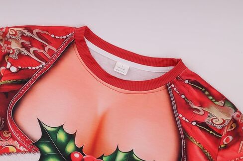 yolsun Men Ugly Christmas Sweatshirt Unisex's Crewneck Novelty Casual Ugly Party Accessory for Xmas Party Celebration in Saudi Arabia