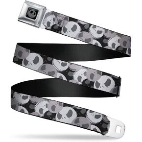 Buckle-Down Standard Seatbelt Belt Nightmare Before Christmas XL, Multicolor, 1.5" Wide-Fits Pant Size 32-52