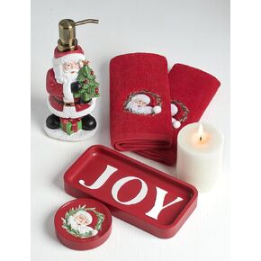 6PC Joy Holiday Box Set, Festive Christmas Decor and Gift Set for Home Decoration, Holiday Accessories - Red