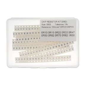 10 Values x 20 Pieces, Total 200 Pieces, 1210 5% SMD Surface Mount Thick Film Chip Precision Resistor Kit