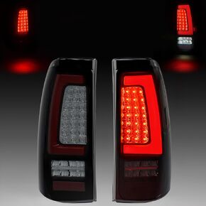 FULL LED Tail Light for 2003-2006 Chevy Silverado,Unique Shaped Design Running light,Turn Signal, Reverse Light, Rear Lights Set, Easy to Install,Waterproof
