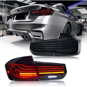 TT-ABC Ultra Mods Tail Light for BMW 3 Series F30 F35 F80 M3 2013-2018 with Color Control Laser Style(SMOKE-RGB)