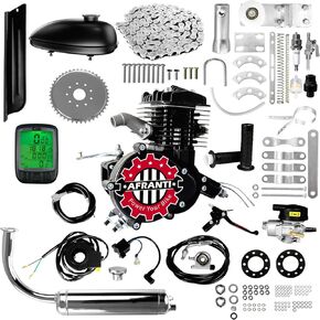 Updated 80cc Bicycle Engine Kit 2 Stroke Motorized Bike Motor Kit for 26" to 28" Bicycles Petrol Gas Powered Bicycle Motor Kit Upgrade with Digital Speedometer