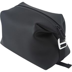 13" 6L Large Silicone Dopp Kit,Waterproof Leakproof Toiletry Bag,Foldable Travel Makeup Case for Mens Womens,Black