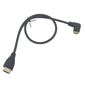 Seadream Angled Mini HDMI to HDMI, 90 Degree Angle Mini-HDMI Male to HDMI Male Converter Cable, Support 1080P Full HD, 3D 50CM (50CM Up Angled)