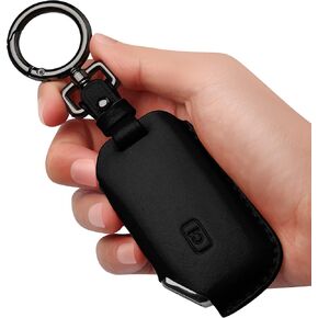Tukellen لغطاء Kia Key Fob الجلدي، مع سلسلة مفاتيح متوافقة مع Cerato Ceed Forte NIRO Sorento Seltos Sportage Soul Telluride، مفتاح تحكم عن بعد - أحمر