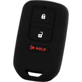 KeyGuardz Keyless Entry Remote Car Smart Key Fob Outer Shell Cover Rubber Case for Honda Fit Accord Civic, KR5V1X