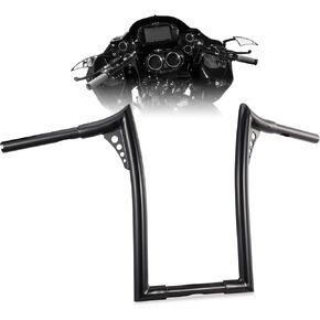 Chrome 12" Rise 1-1/4" Fat Ape Handlebar compatible with 1996-2013 Harley Road Glide 1995-2023 Some Road King Sportster XL Dyna Softail Models