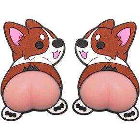 Car Door Bumper Protector Sticker, 2 Pcs Car Anti Collision Stickers PVC Cute Cartoon Animal Car Door Bumper Protector Sticker 3D Silicone Butt Car Anti Scratch Stickers
