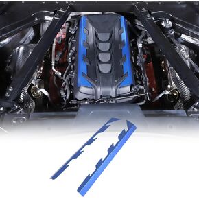 Engine Bay Panel Edge Moulding Trim Compatible with Chevrolet Corvette C8 2020-2024, Stainless Engine Edge Protector Trim Strips Accessories, 2PCS (Red)