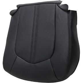 NLQR Front Left Driver Side Bottom Lower Replacement Leather Seat Cover Perforated Black Compatible with Cadillac CTS 2008 2009 2010 2011 2012 2013 AC Cooled Seat