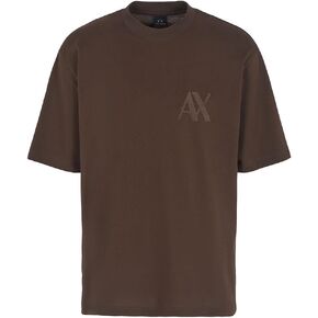 Armani Exchange Men's Ax Embroidered Logo Cotton Heavy Jersey Regular Fit Tee