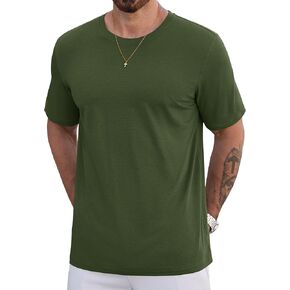 Cotrasen Mens T-Shirts Short Sleeve UPF 50+ Sun Protection Casual Lightweight Cooling Soft Crew Neck Basic Tee Shirts